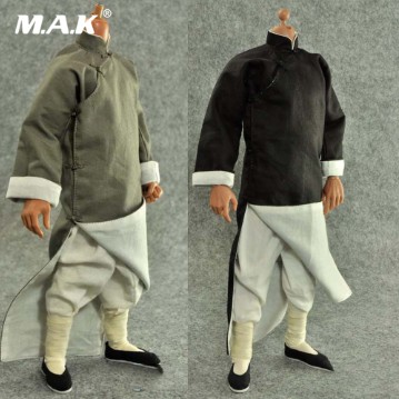 Bộ Quần Áo Kung Fu Màu Xám / Đen 12 "Cho Mô Hình Búp Bê 12"