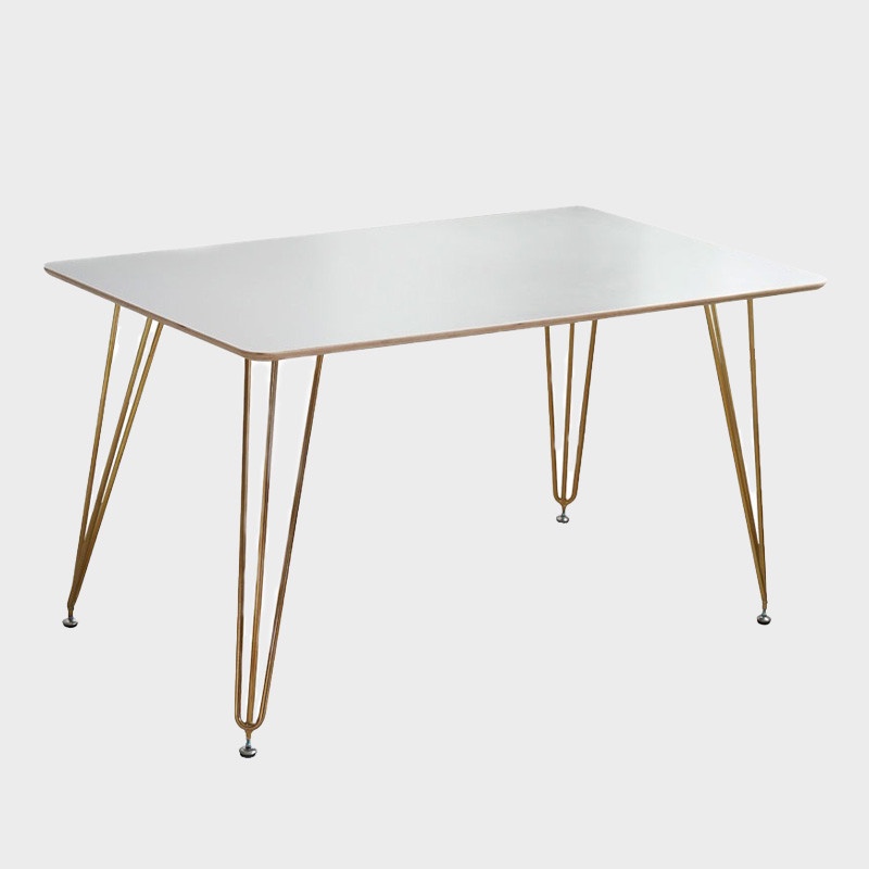 Bàn ăn 140cm chân mạ màu vàng nhập khẩu TM285