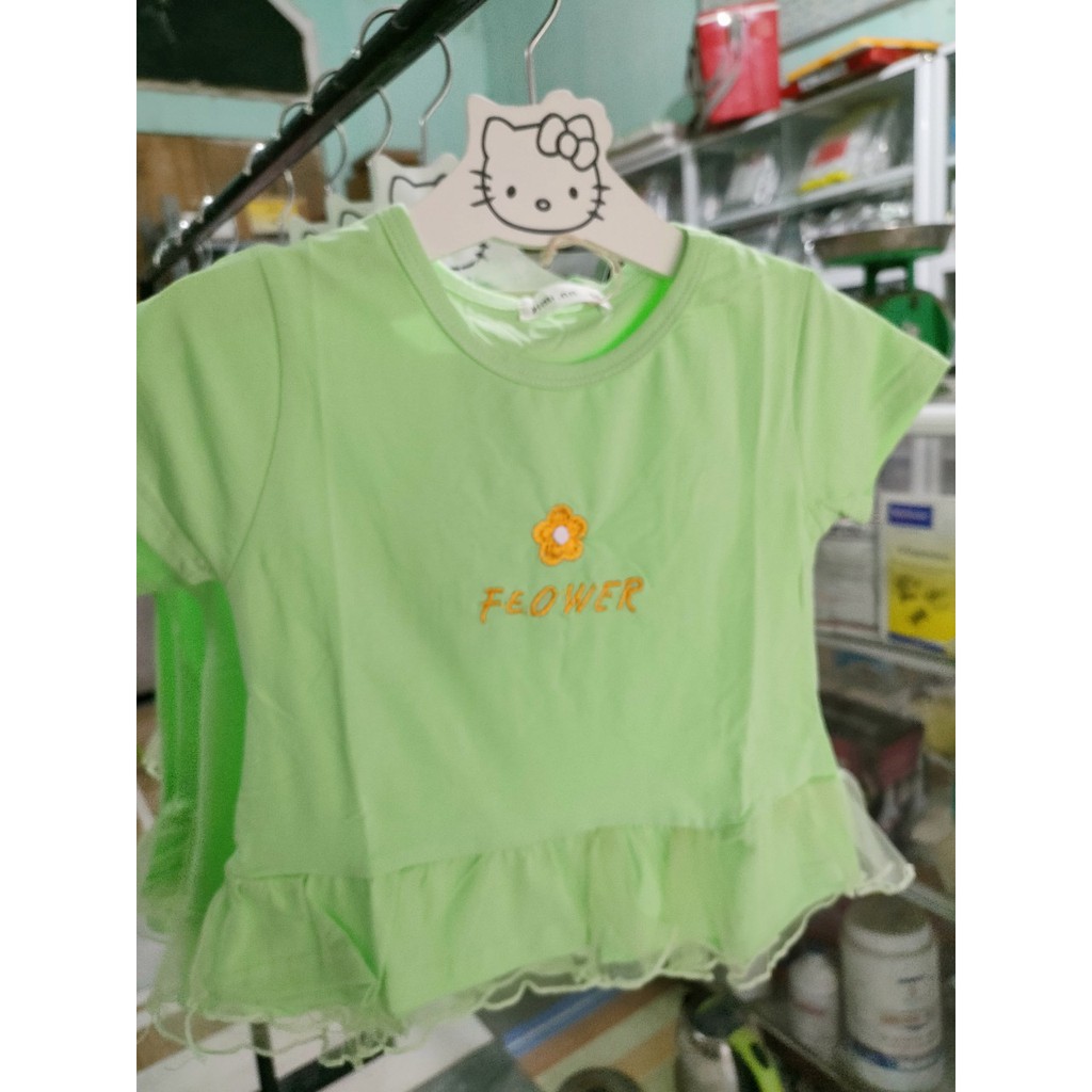 7-14kg Áo váy ren bèo bé gái quảng châu, 100% cotton cực đẹp