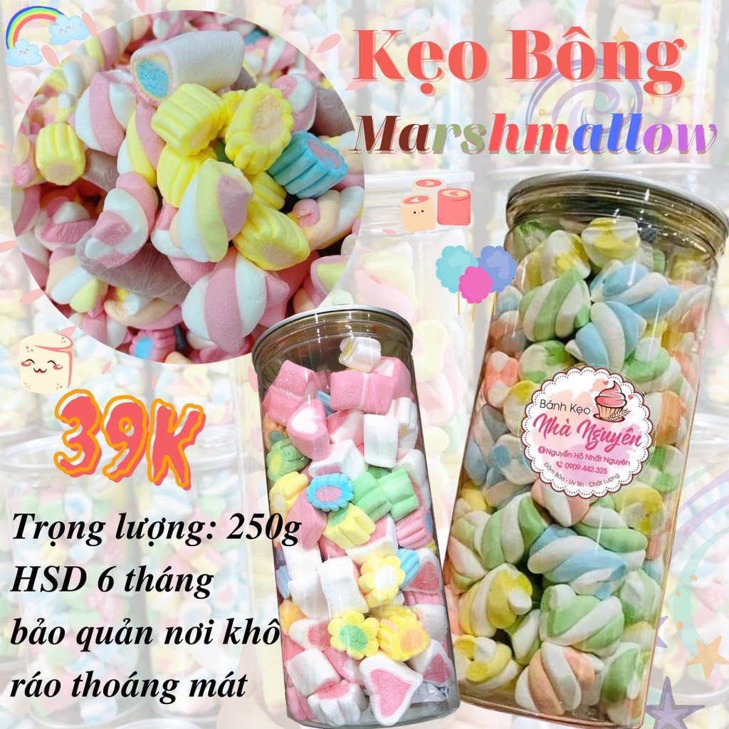 Lon 250g Kẹo Bông Sữa, Kẹo sữa Thái Lan - kẹo xốp bông gòn