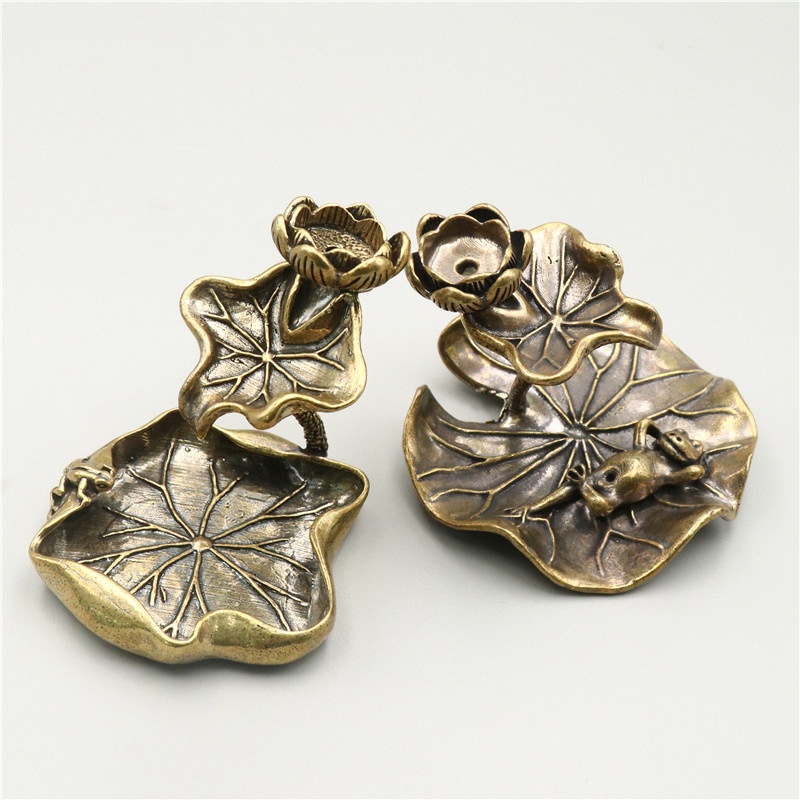 Thác khói trầm hương hình thác sen bằng đồng nguyên chất dùng đốt trầm nụ