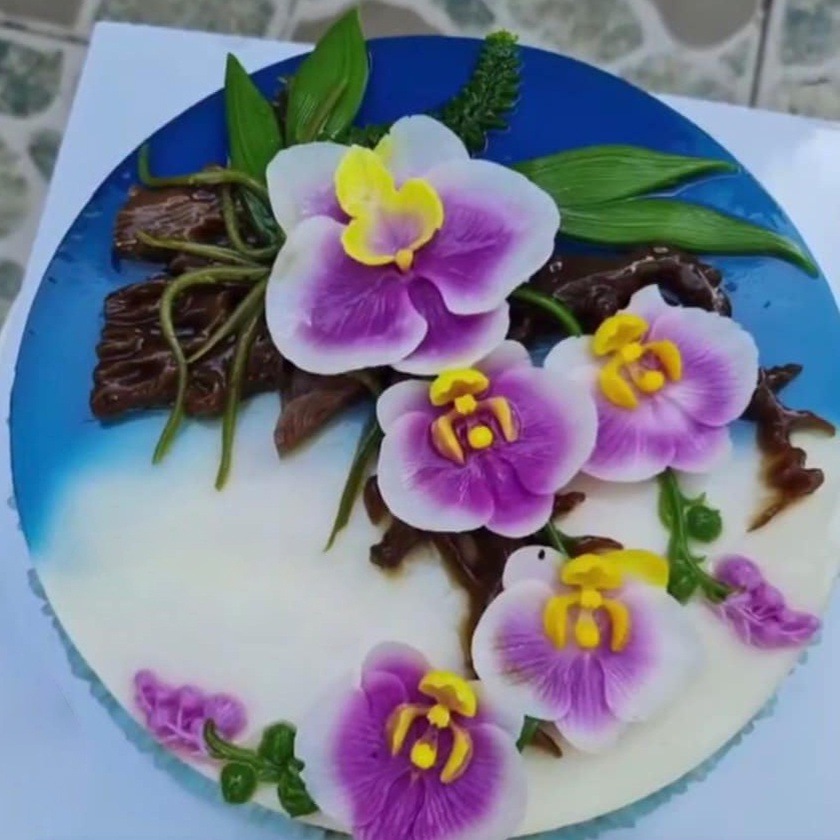 Khuôn silicon hoa Lan Hồ Điệp làm bánh rau câu 4D