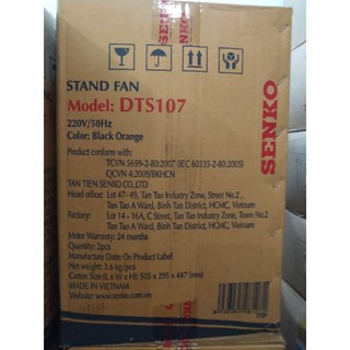 Quạt Đứng Thân Sắt  Senko DTS107