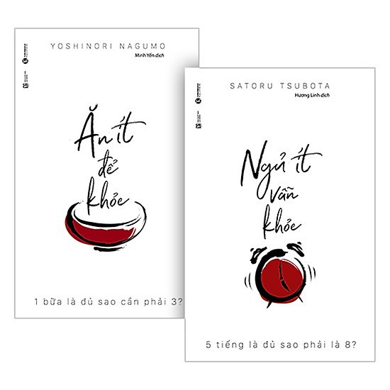 Sách - Bộ Ăn Ít Để Khỏe + Ngủ Ít Vẫn Khỏe ( Tặng TedBooks - Cà Phê Trên Sao Hỏa + Postcard bốn mùa ) Tặng Kèm Bookmark