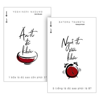 Sách - bộ ăn ít để khỏe + ngủ ít vẫn khỏe tặng kèm bookmark