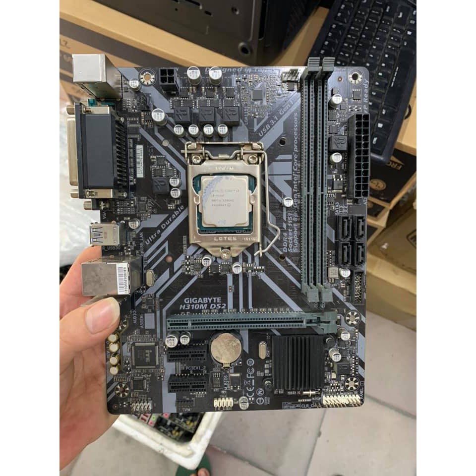 Combo Mainboard Gigabyte H310, CPU Core I3 9100F socket 1151