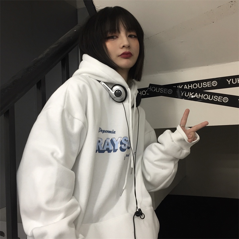 NRVP Áo Hoodie Dáng Rộng Thời Trang Hàn Quốc 2022 Dành Cho Nữ