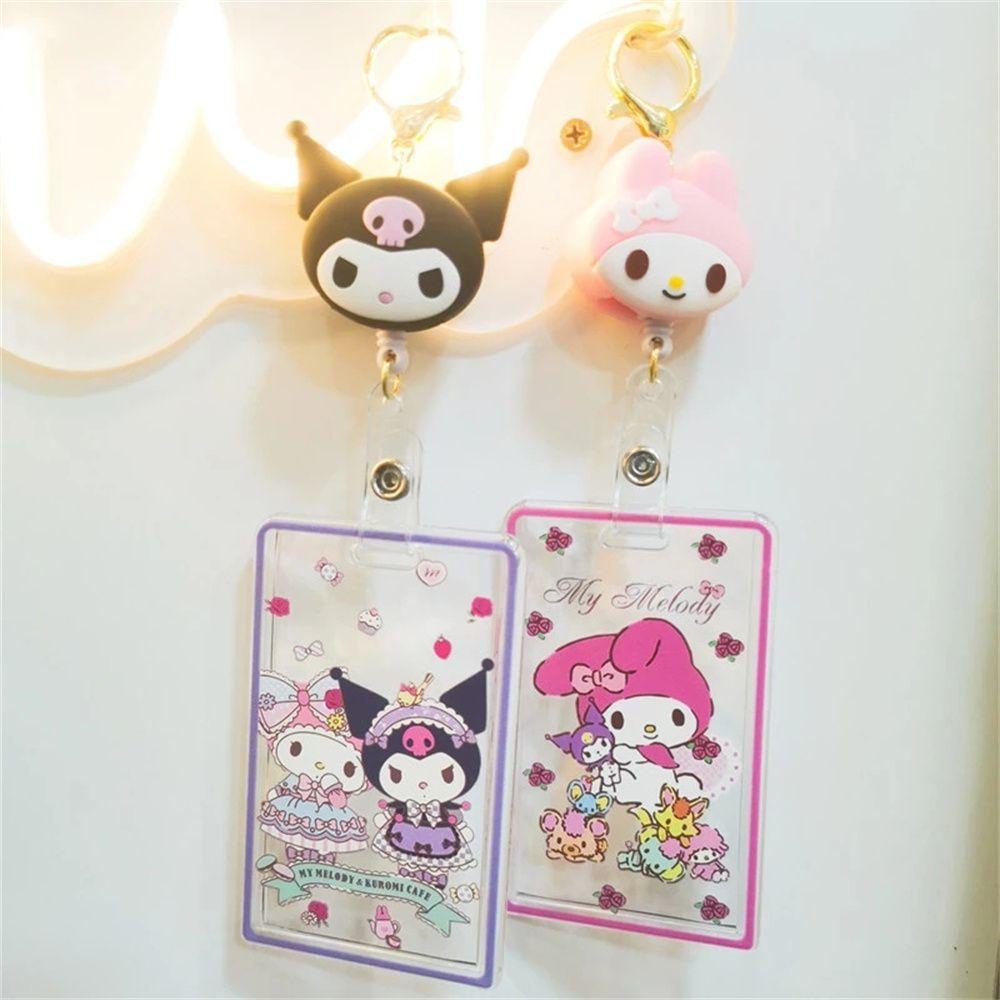 Vỏ Bọc Thẻ Xe Buýt Trong Suốt In Hoạt Hình My Melody Cinnamoroll Dễ Thương