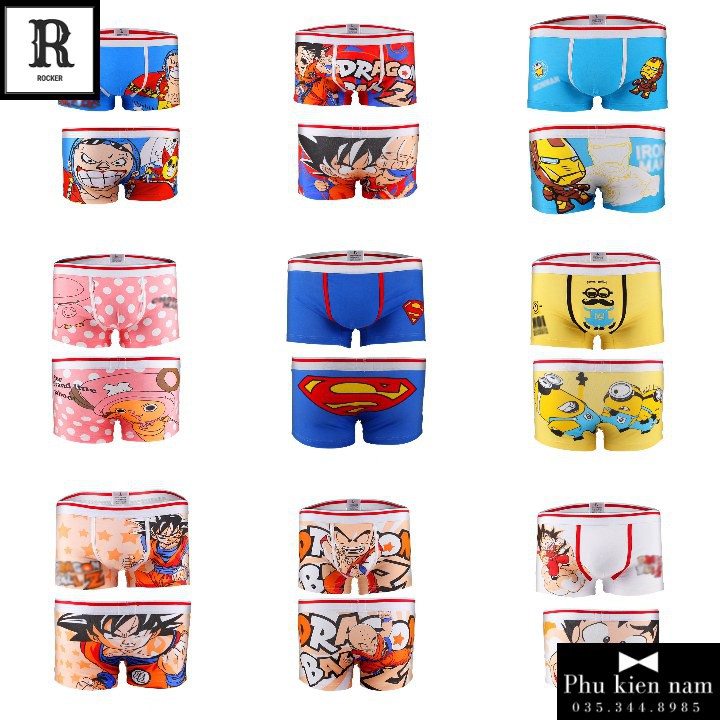 [Combo] Hộp 4 Quần Lót Nam Boxer - Quần Sịp Boxer HOẠT HÌNH NARUTO S025