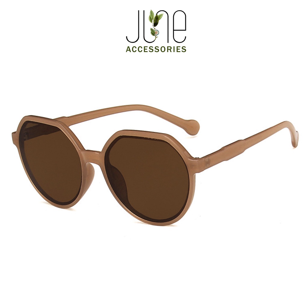Kính mát nữ thời trang chống tia uv400 kính râm đi xe máy nhiều màu sắc xinh xắn June accessories