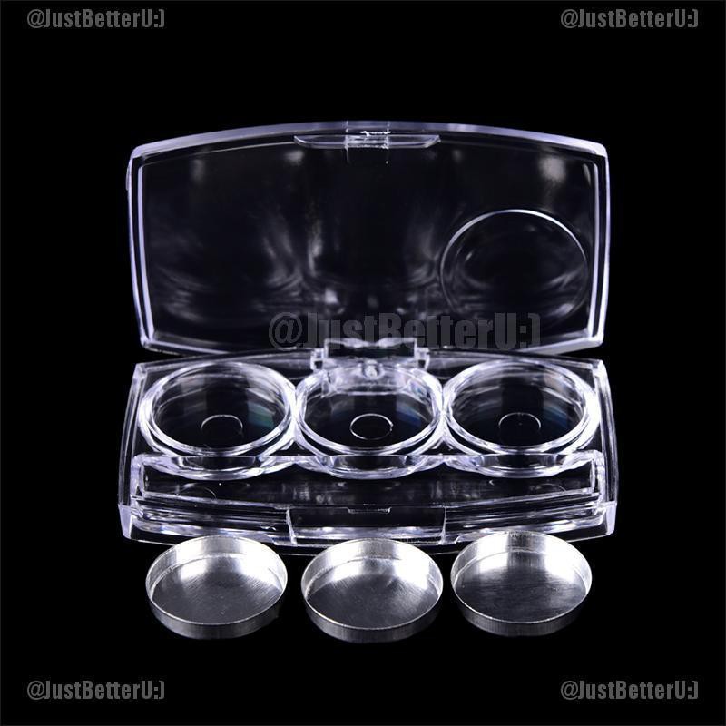 [Hàng mới về] Hộp Rỗng 3 Ngăn Đựng Phấn Mắt / Má Hồng Tiện Dụng | BigBuy360 - bigbuy360.vn