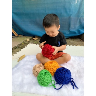 Dây thừng se macrame, dây cotton 1 xoắn - 5mm. nhiều màu sắc