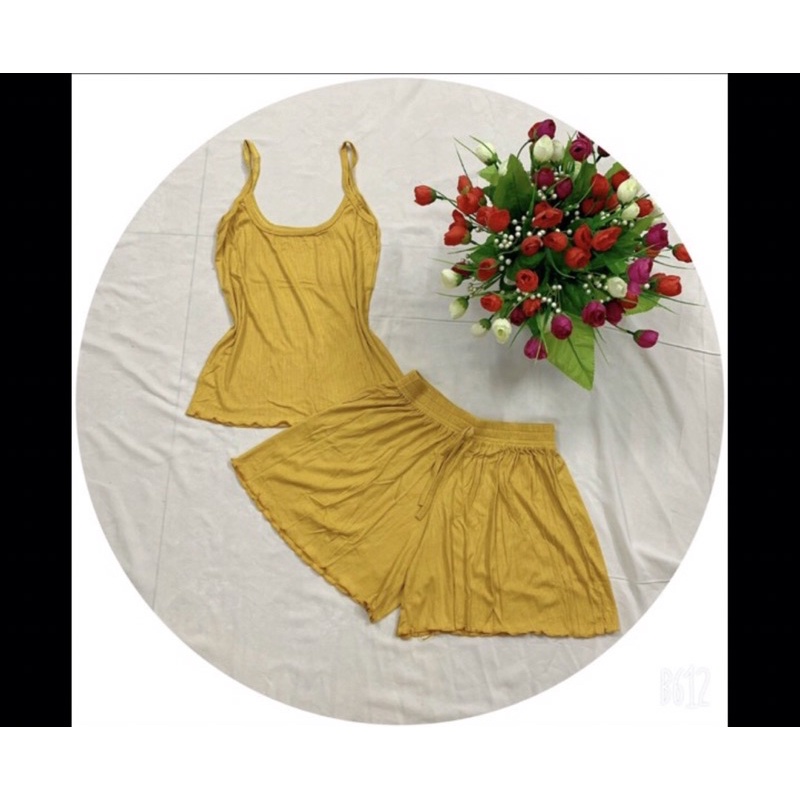 Đồ bộ ngủ 2 dây chất tăm mát  thun tăm lạnh kiểu dáng sexy  freesize