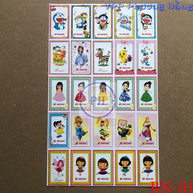 Phiếu bé ngoan decal ( có dính )
