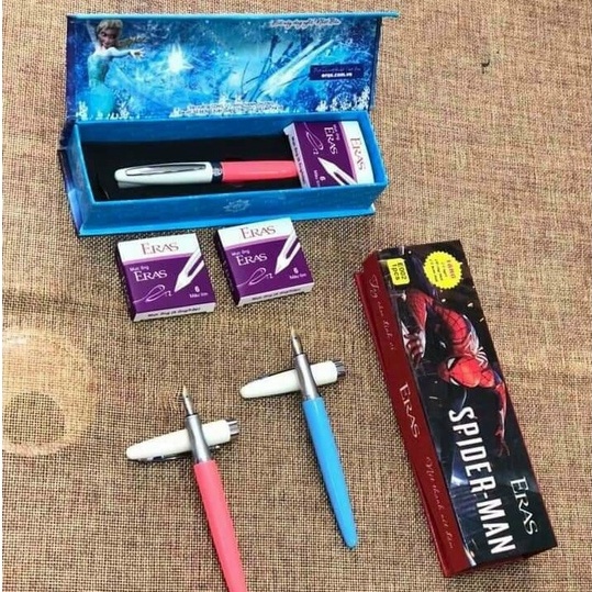 Bút máy ngòi mài cao cấp ERAS - Thiết kế đóng hộp sang trọng, Tặng kèm 6 ống mực khô và 1 ngòi thay thế