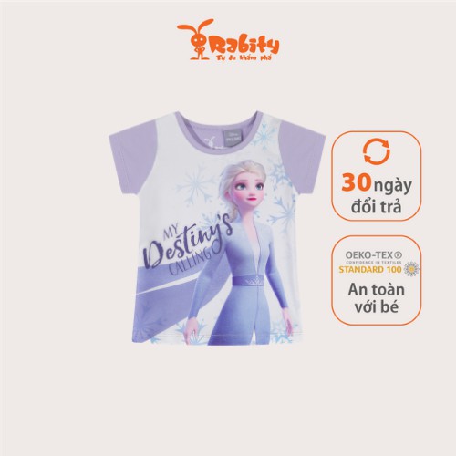 [Mã FARSBR151 giảm 10% đơn 99K] Áo thun bé gái ngắn tay Rabity hình Elsa My destiny calling 5518