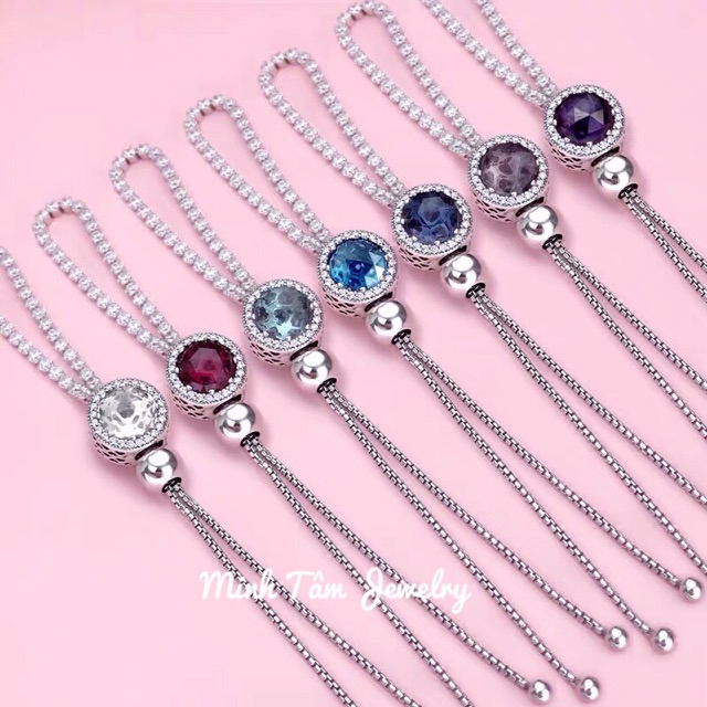 Charm Radian đá lồi đủ màu bạc chuẩn S925