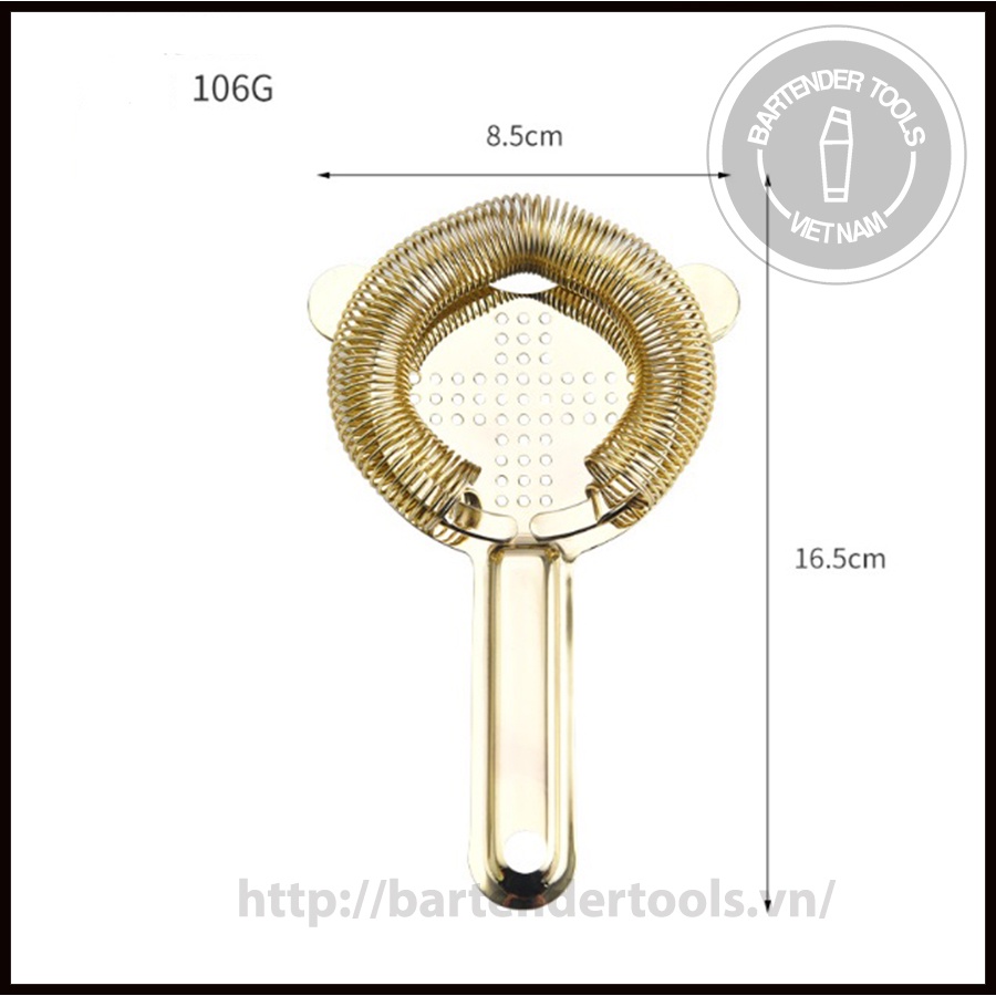 Dụng cụ chặn đá inox dáng tai mèo - Cocktail Strainer