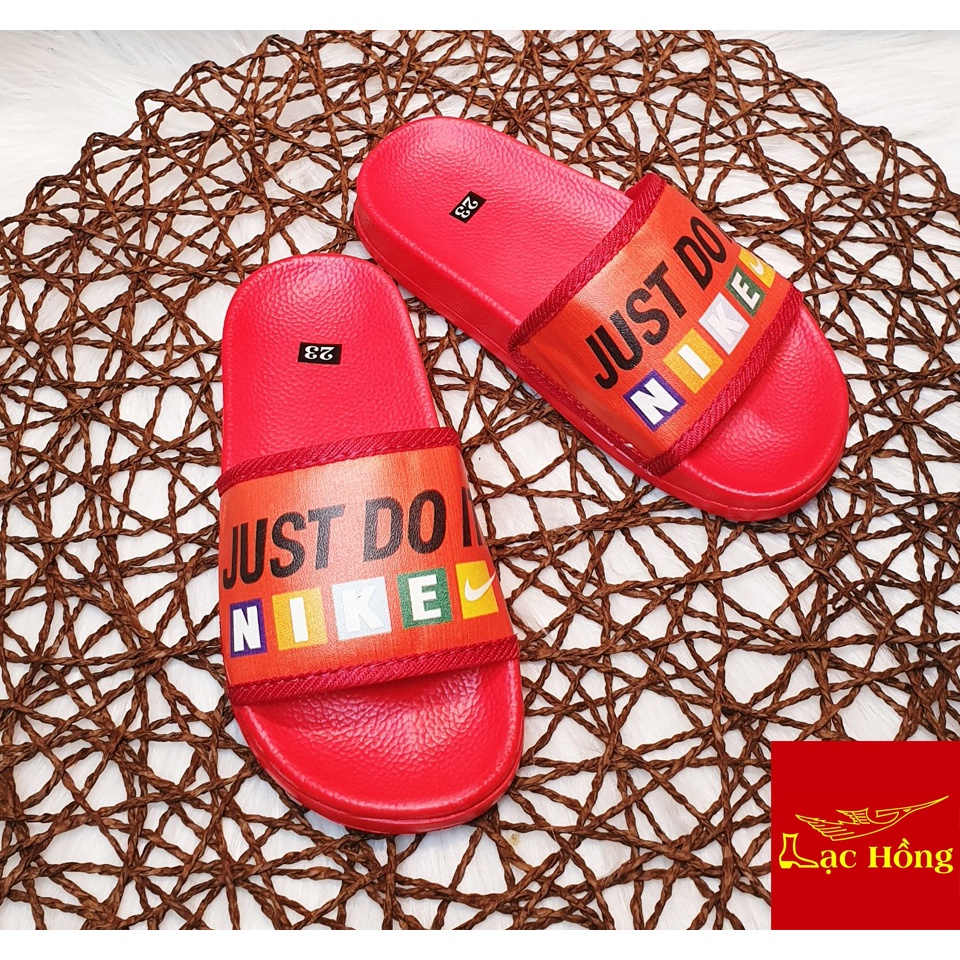 Dép trẻ em quai ngang in hình Just Do It cho bé từ 4 đến 14 tuổi