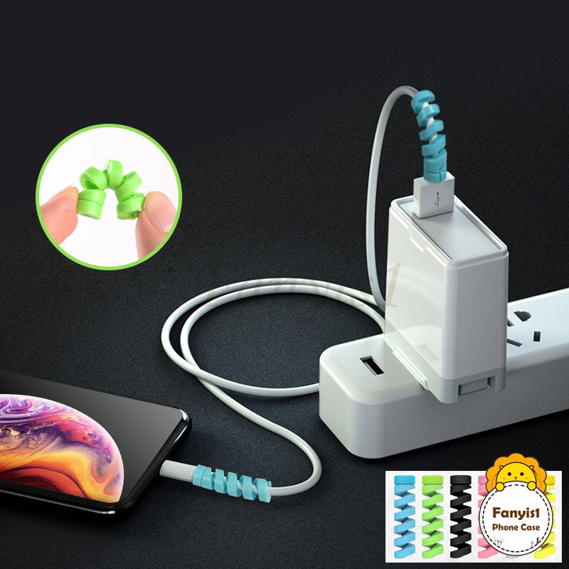 Phụ Kiện Bảo Vệ Đầu Dây Cáp Sạc Usb Màu Sắc Xinh Xắn