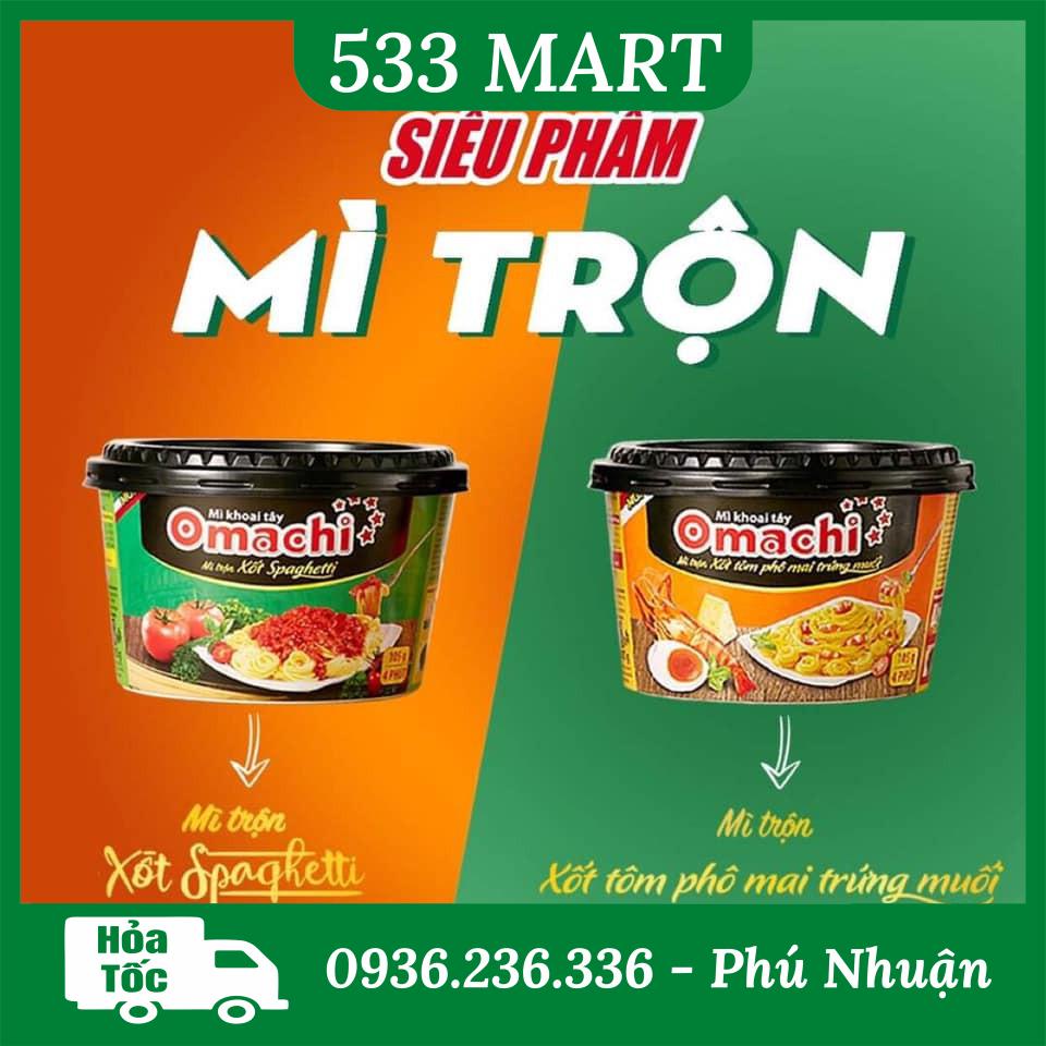 Mì trộn Omachi xốt tôm phô mai trứng muối / xốt spaghetti tô 95g
