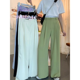 [Sẵn kem S]🌿Quần culottes ống rộng dài ulzzang cạp nút 4 màu 🔥