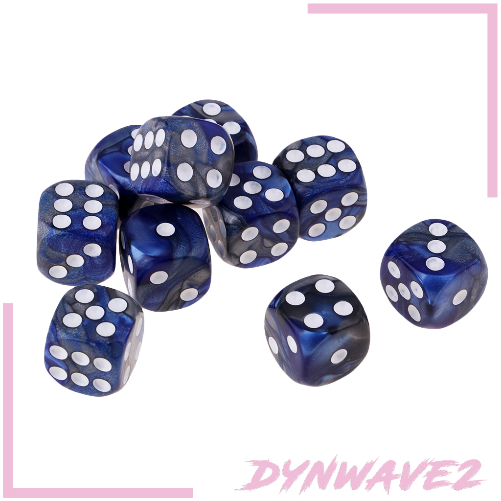 Xúc Xắc 6 Mặt Trong Suốt Dynwave2 (10 Viên) - 10 Viên)