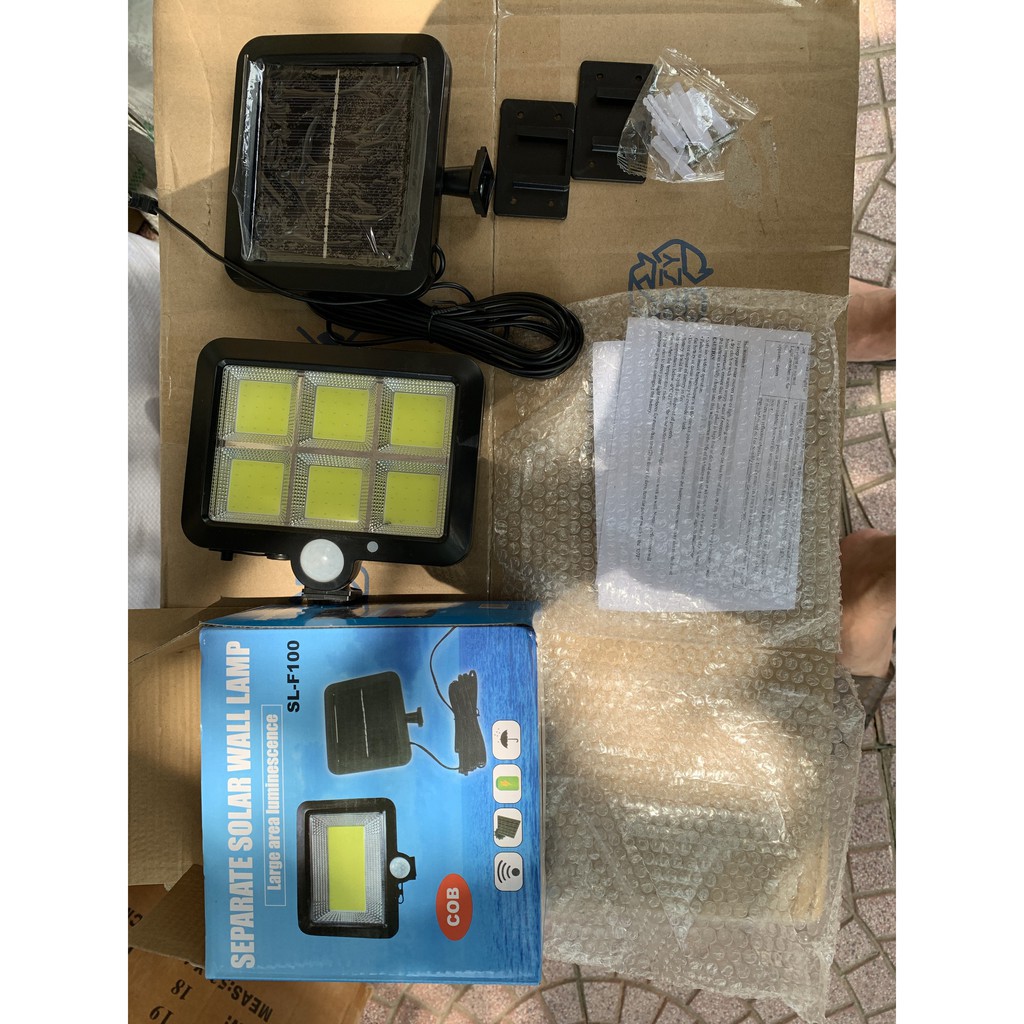 [120 LED] Đèn Led Năng Lượng Mặt Trời cảm biến chuyển động 150W 120 mắt COB Ngắn | BigBuy360 - bigbuy360.vn