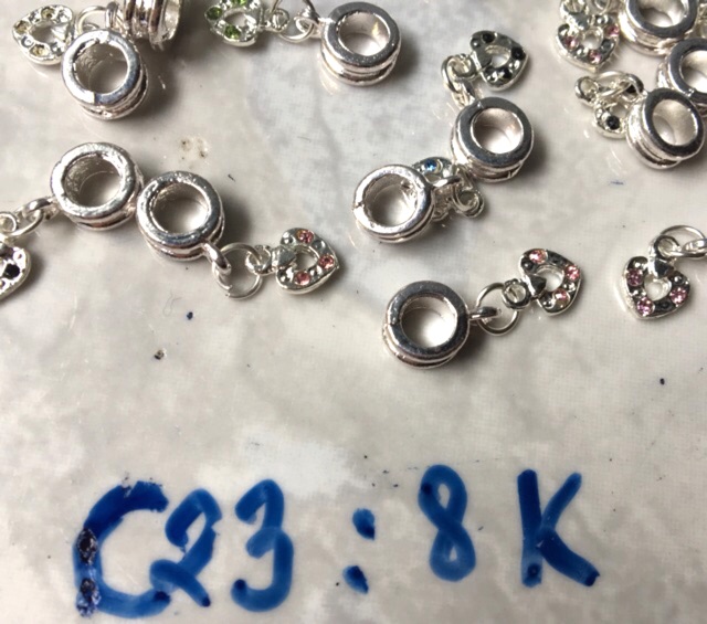 Hạt charm bạc