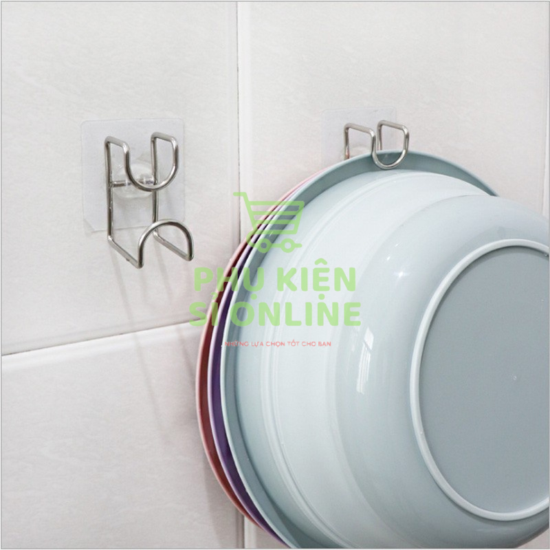 Móc Inox Dán Tường Treo Thau Chậu, Khăn, Quần Áo Store4girls