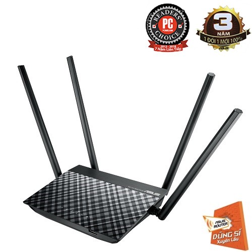 Bộ Phát Wifi ASUS RT-AC1300UHP (Dũng Sĩ Xuyên Tường),2 băng tần -Chính Hãng