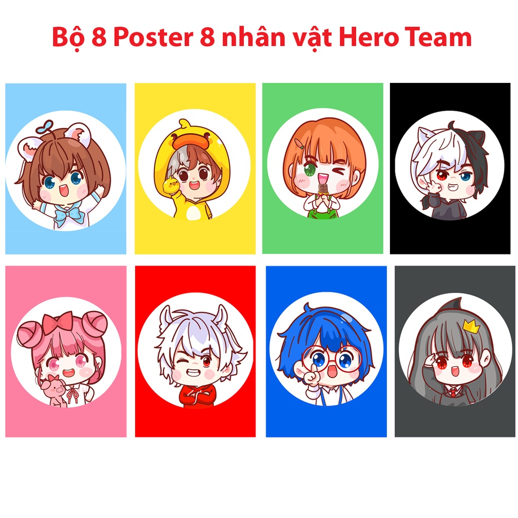 Poster / tranh dán tường Hero Team