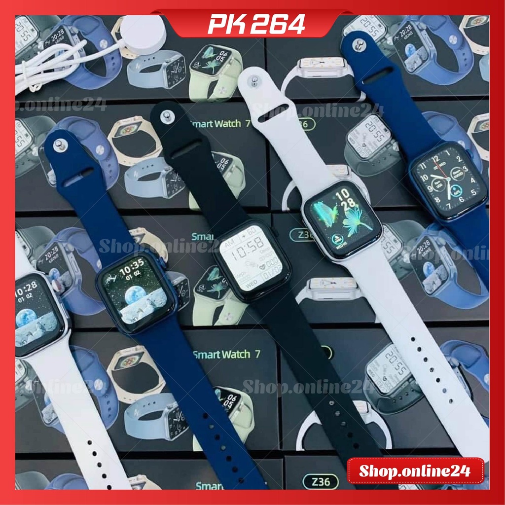 Watch 7 Đồng hồ thông minh Z36 Smartwatch Series 7 Sạc không dây, Nghe gọi bluetooth, Thay ảnh, dùng được 2 nút