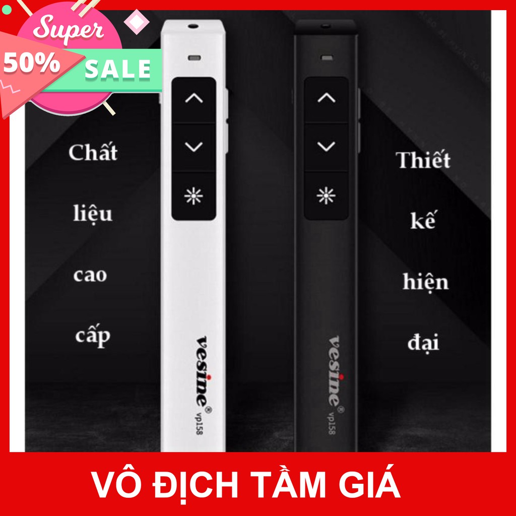 Bút trình chiếu Vesine VP158 - Hỗ trợ giảng dậy cực tốt - Bảo hành 12 tháng - Cam kết lỗi 1 đổi 1