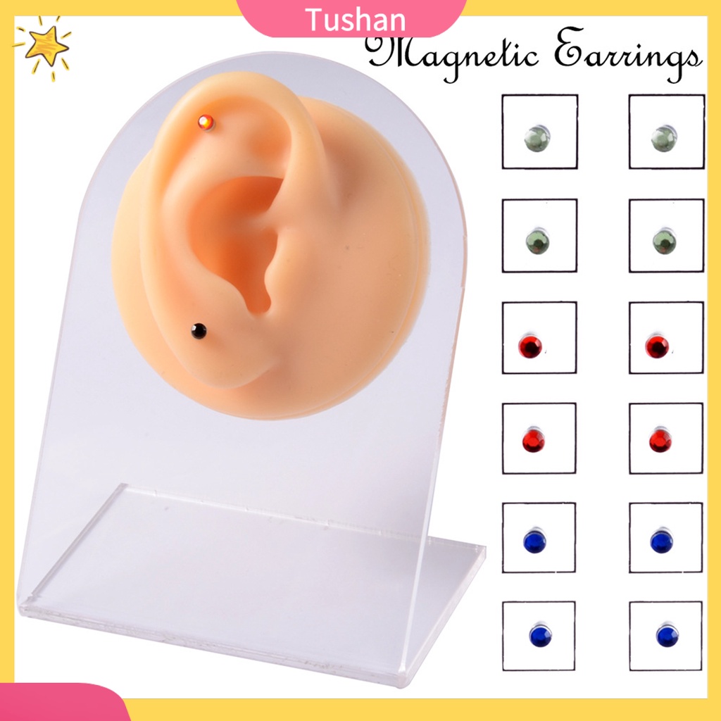 Khuyên mũi hạt đá pha lê giả có nam châm thoải mái cho nữ