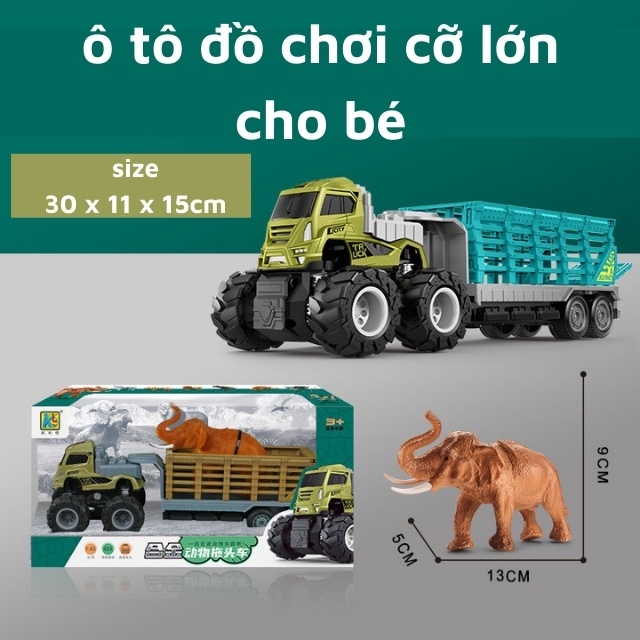 Xe ô tô đồ chơi cho bé, xe tải chở khung long đồ chơi mô hình cho trẻ em, cho bé thoả sức sáng tạo