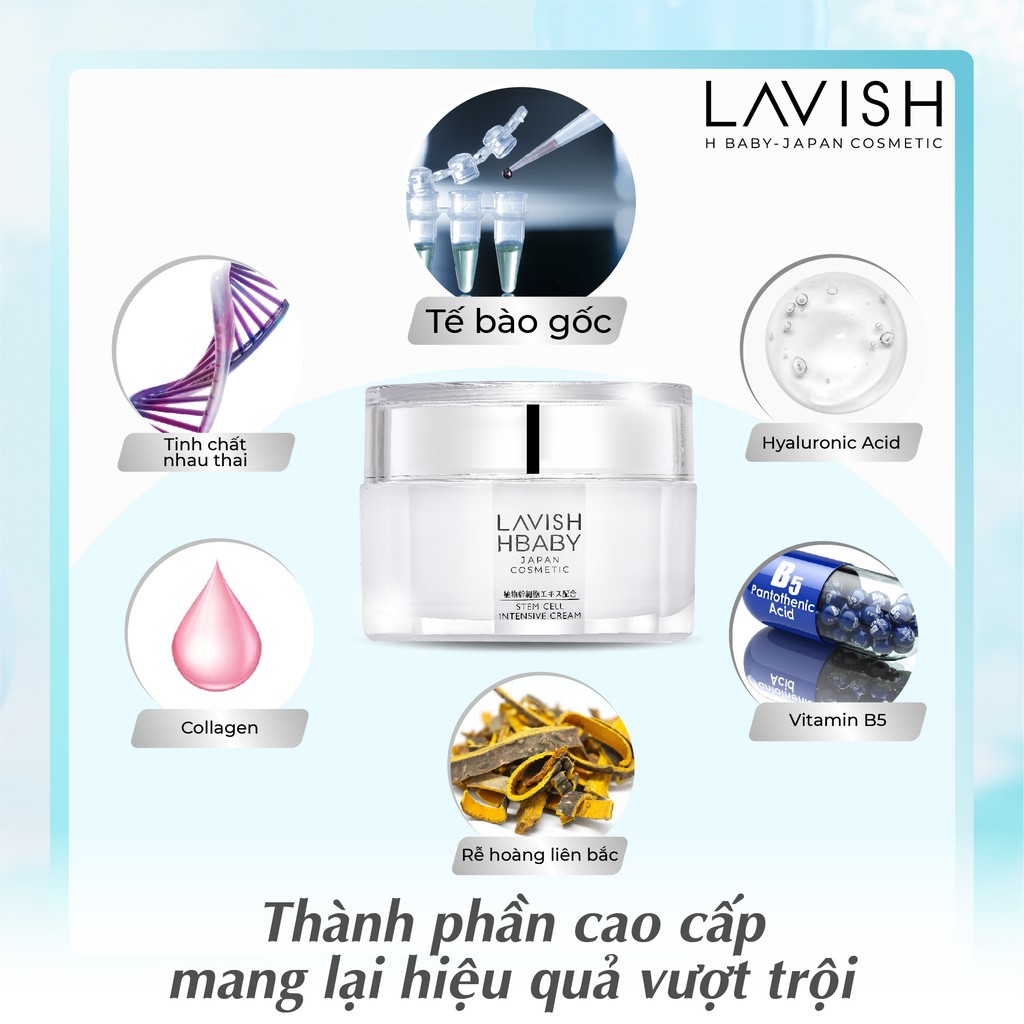 KEM TẾ BÀO GỐC NHẬT BẢN LAVISH H BABY STEM CELL INTENSIVE CREAM 50ml