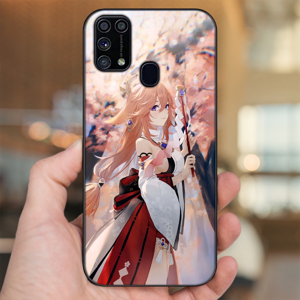 Ốp lưng Samsung M31 viền đen in hình Yae Miko Genshin Impact