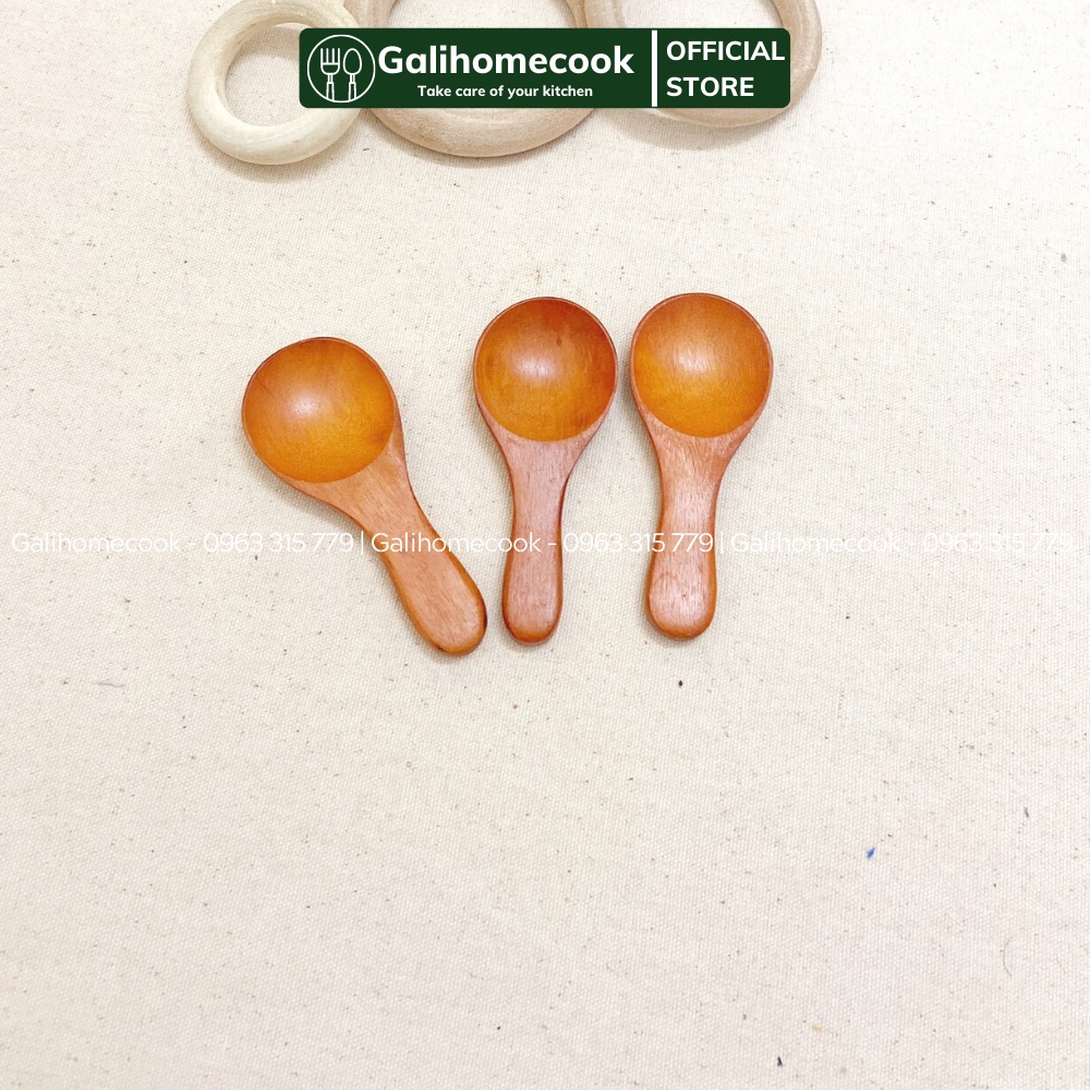Muỗng Gỗ Gia Vị Mini Phong Cách Nhật - Thìa Gia Vị Nhỏ Múc Gia Vị Trà Cà Phê Ngũ Cốc | Galihomecook TGN7