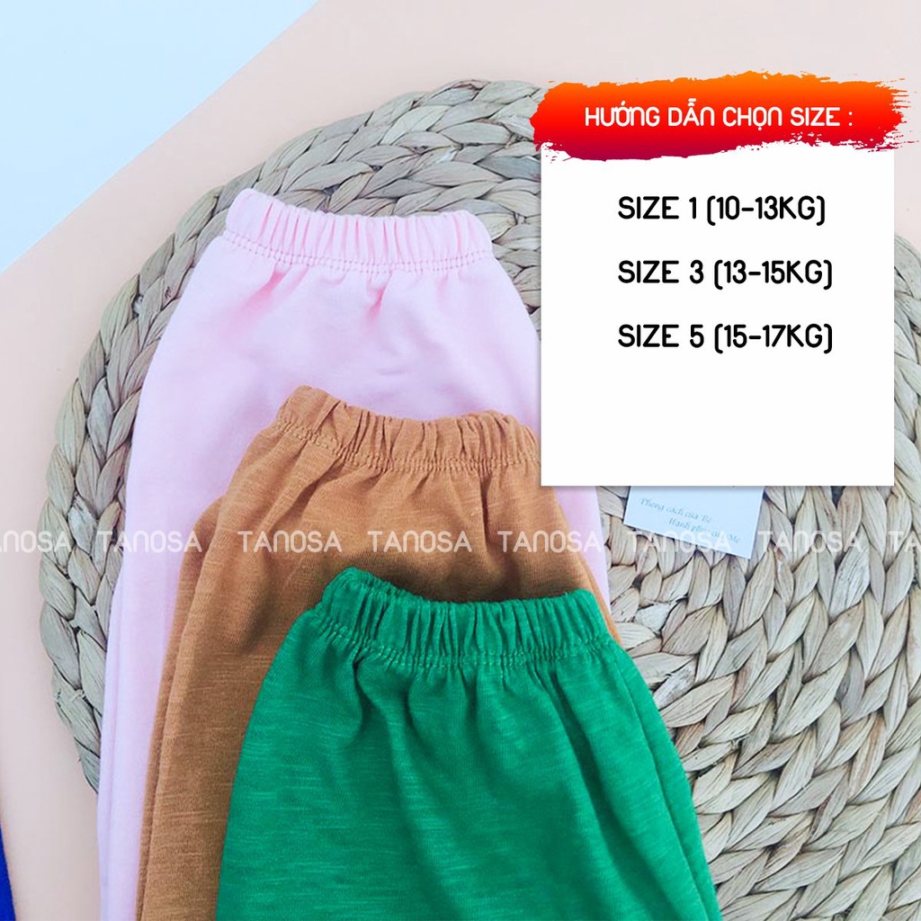 Quần Đùi Chục Cho Bé Trai Bé Gái chất Cotton TANOSA Mềm Mại Thoáng Mát từ 1-4 tuổi