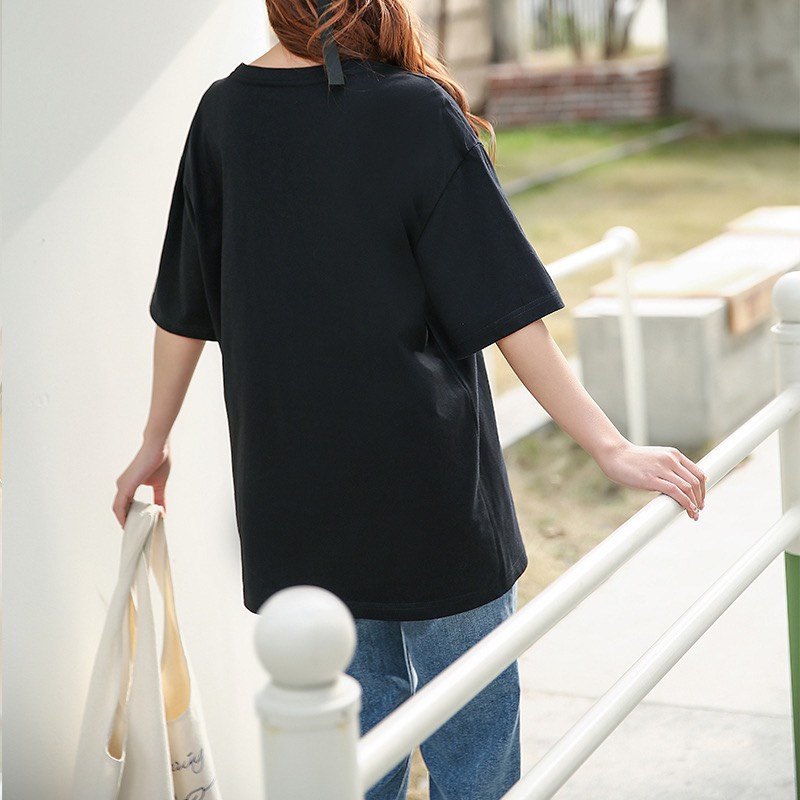 Áo thun nam nữ trơn nhiều màu tay lỡ chất Cotton phông Unisex form rộng oversize