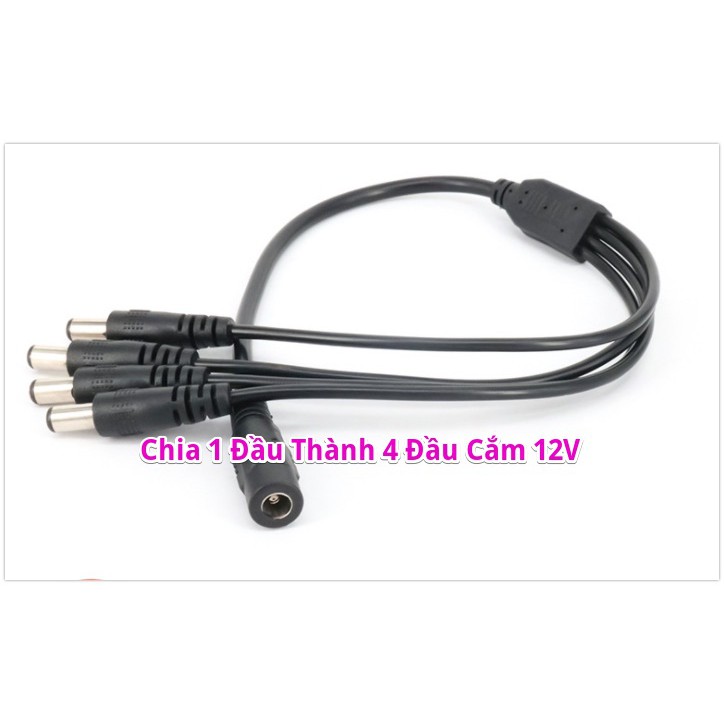 Jack Chia 1 Đầu Dc Thành 4 Đầu (12v)