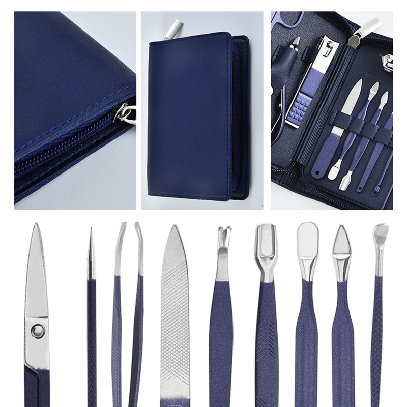 Set Dụng Cụ Chăm Sóc Móng Chuyên Nghiệp Bằng Thép Không Gỉ Kèm Túi Đựng