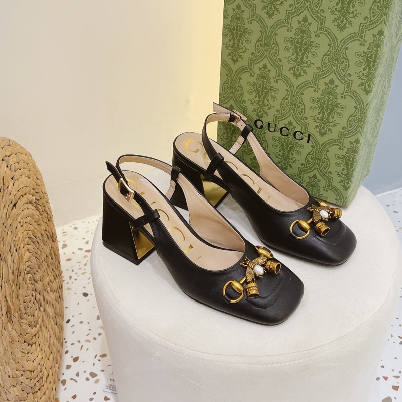 Sandal gc ong khoá chuông bản ngang gót trụ fullbox là