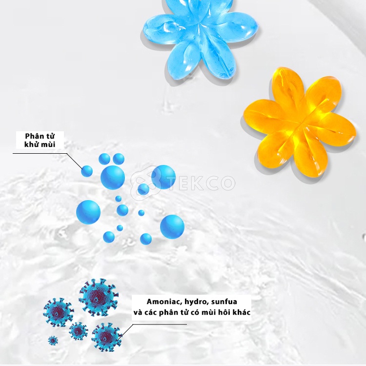 Gel Thơm Làm Sạch Khử Mùi Vệ Sinh Diệt khuẩn Khử Trùng Bồn Cầu Hình Bông Hoa