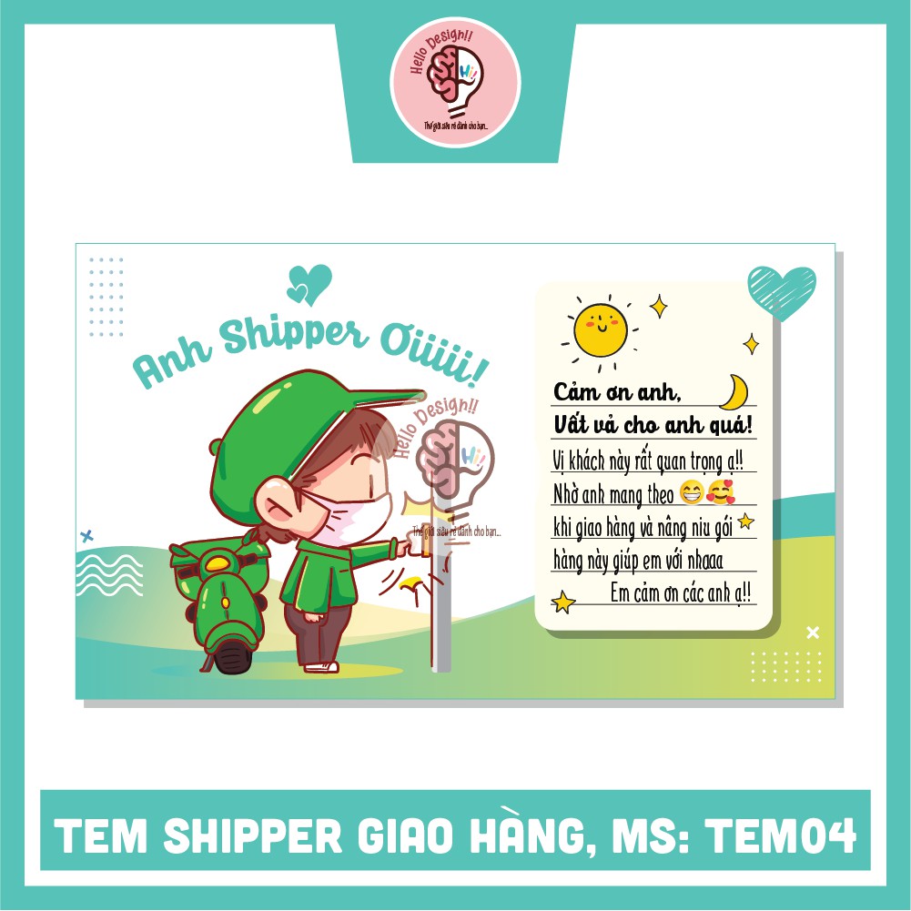 100 Tem Dán Cảm Ơn Shipper, Nhãn Dán Decal Cao Cấp