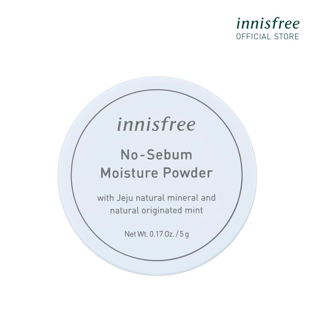 Phấn phủ bột kiềm dầu dưỡng ẩm Innisfree No Sebum Moisture Powder 5g