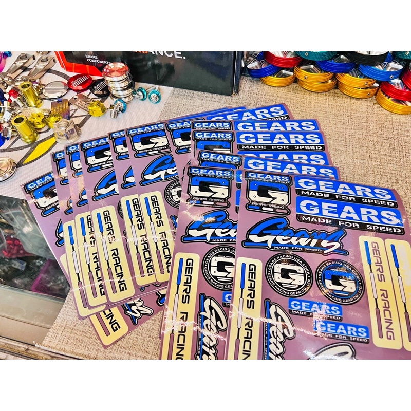 Tem Sticker set Gears Decal Logo ✌