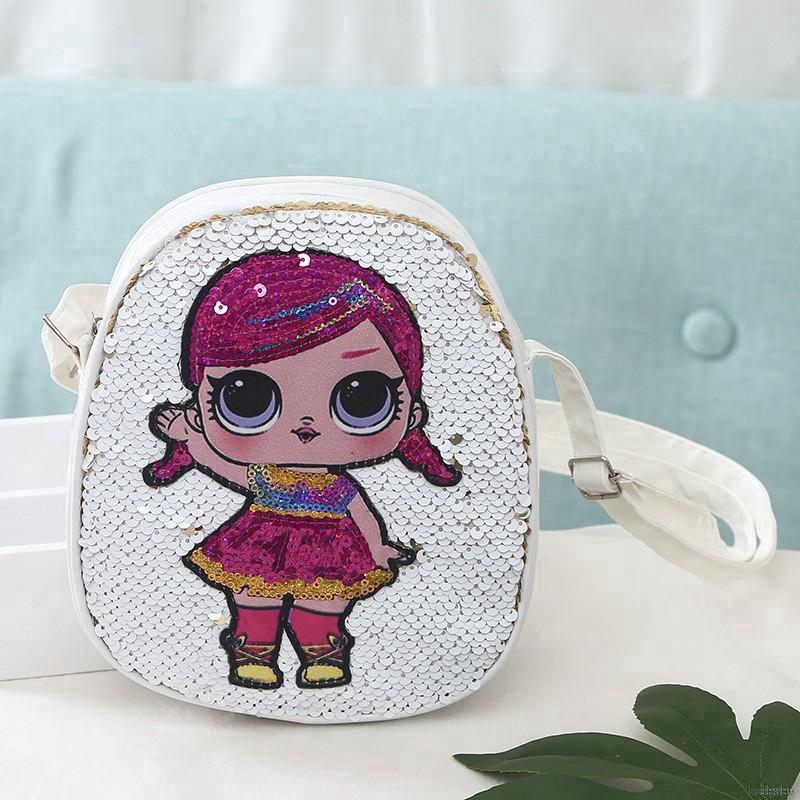 Túi đeo chéo đính sequin lấp lánh dễ thương dành cho bé gái