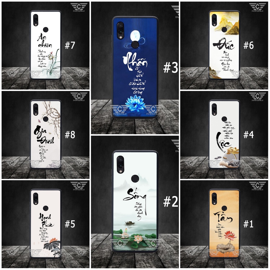 Ốp lưng XIAOMI Redmi NOTE 7 - Redmi 7 - REDMI NOTE 7 PRO thư pháp